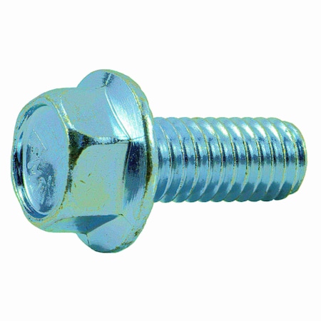 Midwest Fastener Grade 5, 3/8"-16 Flange Bolt, Zinc Plated Steel, 7/8 in L, 8 PK 34804